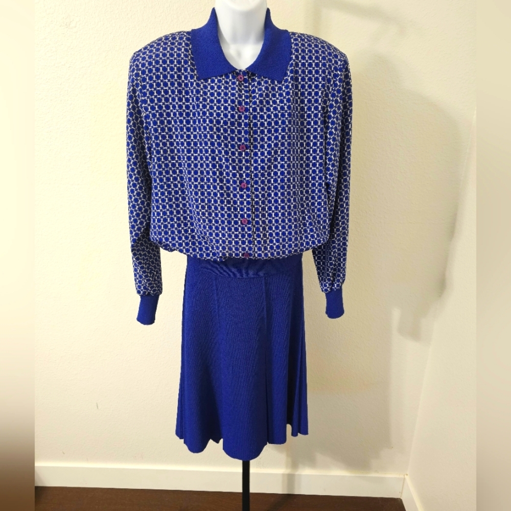 Vintage Castleberry London New York for Neiman Marcus Sz 16 Skirt and Top Set